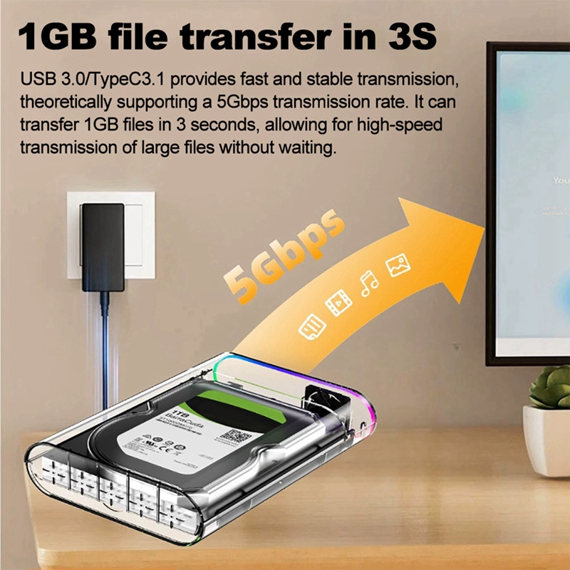 3.5IN HDD/SSD Enclosure Transp - External Ssd ulasan dan harga