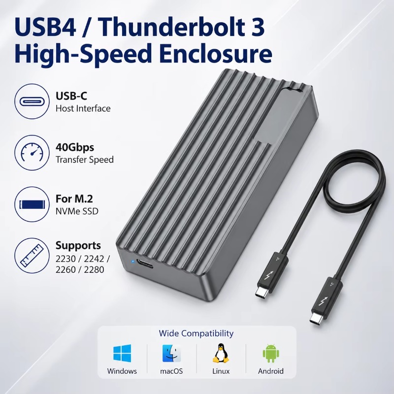 Enclosure SSD M.2 NVMe TBT3/US - External Ssd ulasan dan harga