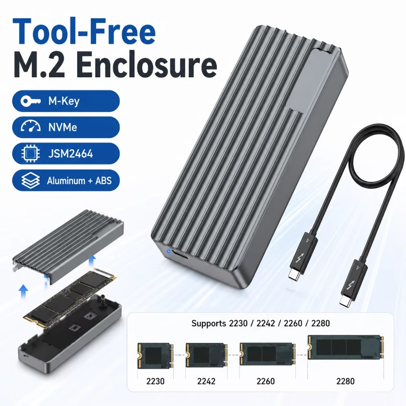 Enclosure SSD M.2 NVMe TBT3/US - External Ssd ulasan dan harga